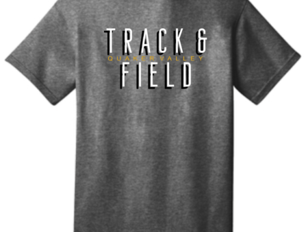 2023 FUNDRAISER - QUAKER VALLEY TRACK & FIELD SHORT SLEEVE T-SHIRT - DARK HEATHER GREY Online