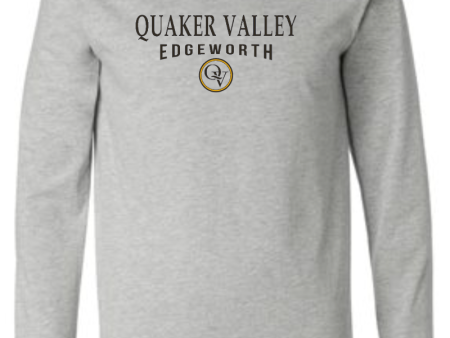 QUAKER VALLEY EDGEWORTH 20 21 YOUTH & ADULT LONG SLEEVE TEE -  ATHLETIC GREY Cheap