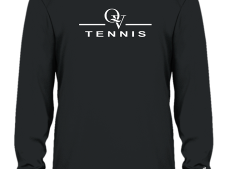 *NEW* QUAKER VALLEY TENNIS -  YOUTH & ADULT PERFORMANCE SOFTLOCK LONG SLEEVE T-SHIRT - WHITE OR BLACK Sale